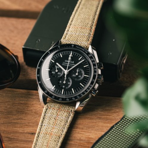Boundary Layer Studio Signature Derby strap on Omega Speedmaster Professional