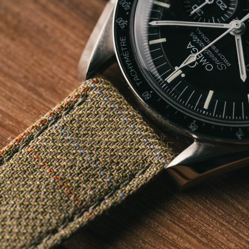 Boundary Layer Studio Signature Derby strap on Omega Speedmaster Professional