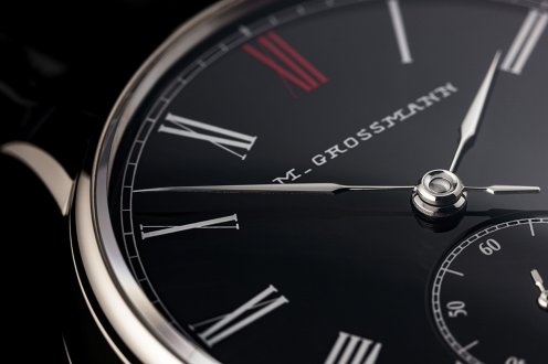 Moritz Grossmann Enamel Roman Vintage dial close-up