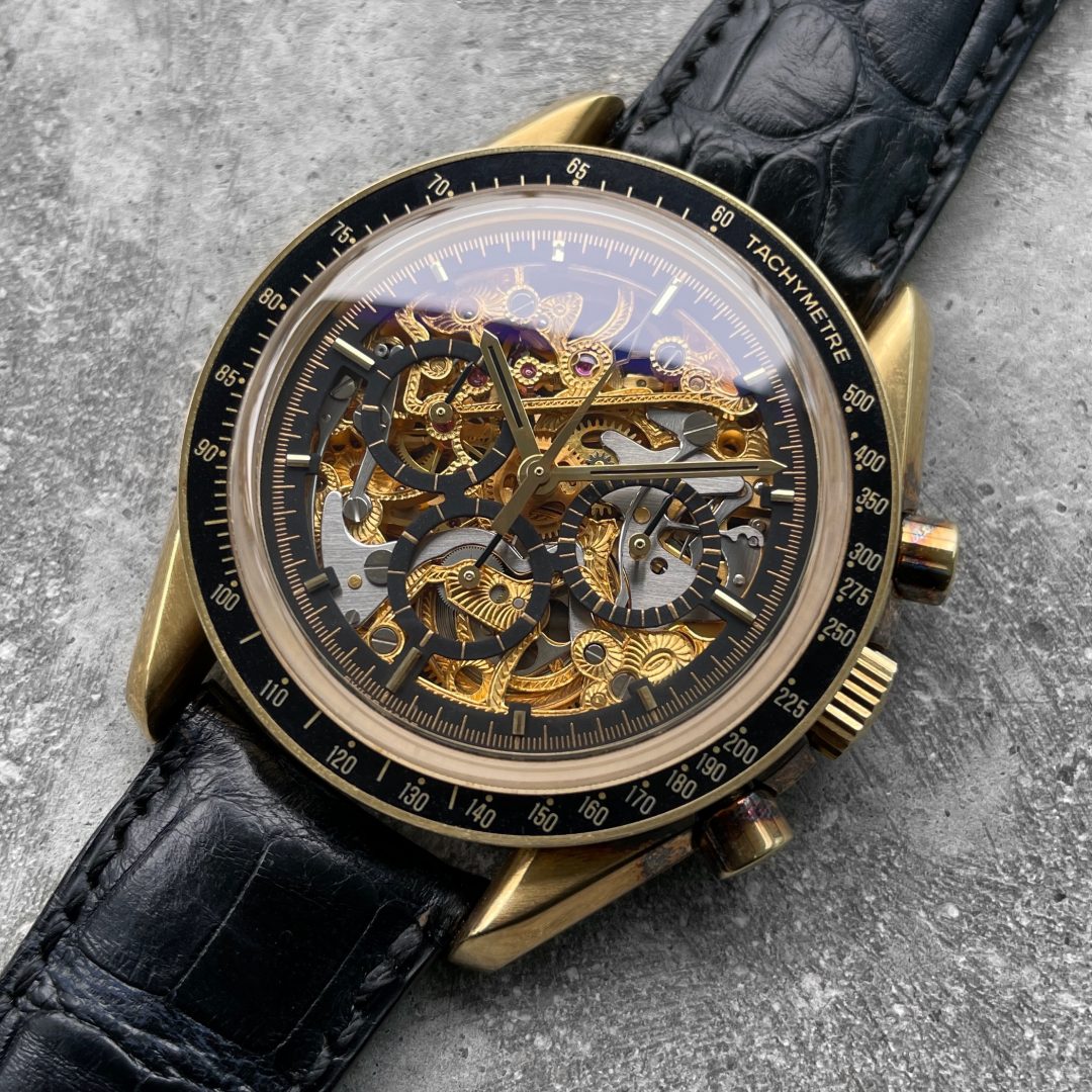 1992 Omega Speedmaster Gold Skeleton 3696.50.81
