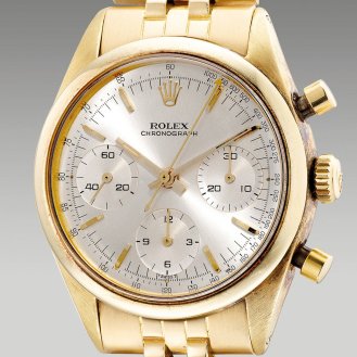 gold Rolex Chronograph ref. 6238 "Pre-Daytona" on Jubilee bracelet