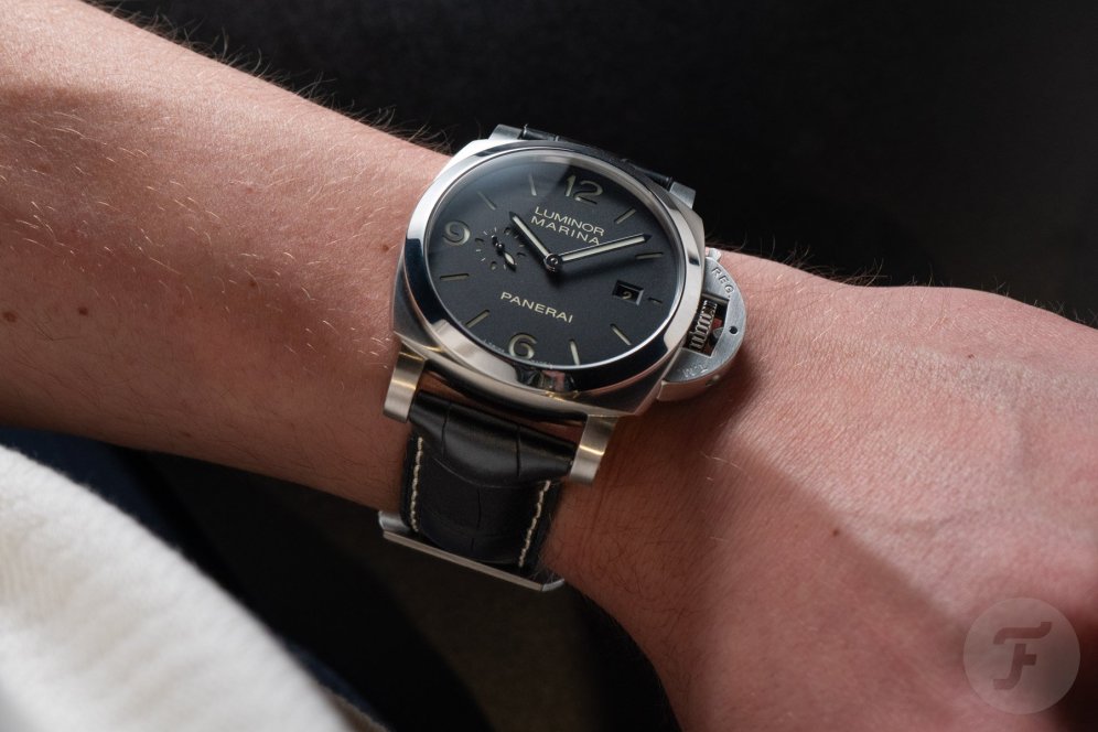 Panerai Luminor Marina PAM03312 wrist shot
