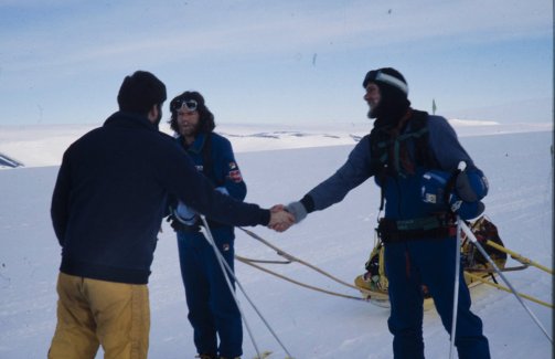 Reinhold Messner and Arved Fuchs in Antarctica