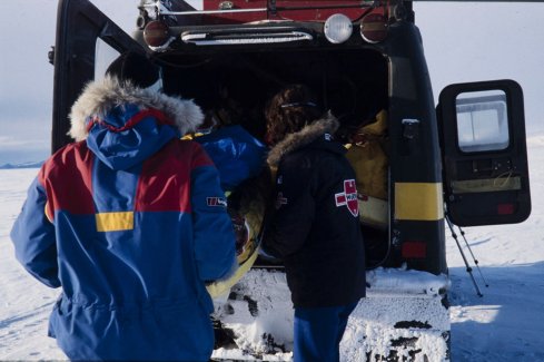 Reinhold Messner and Arved Fuchs in Antarctica