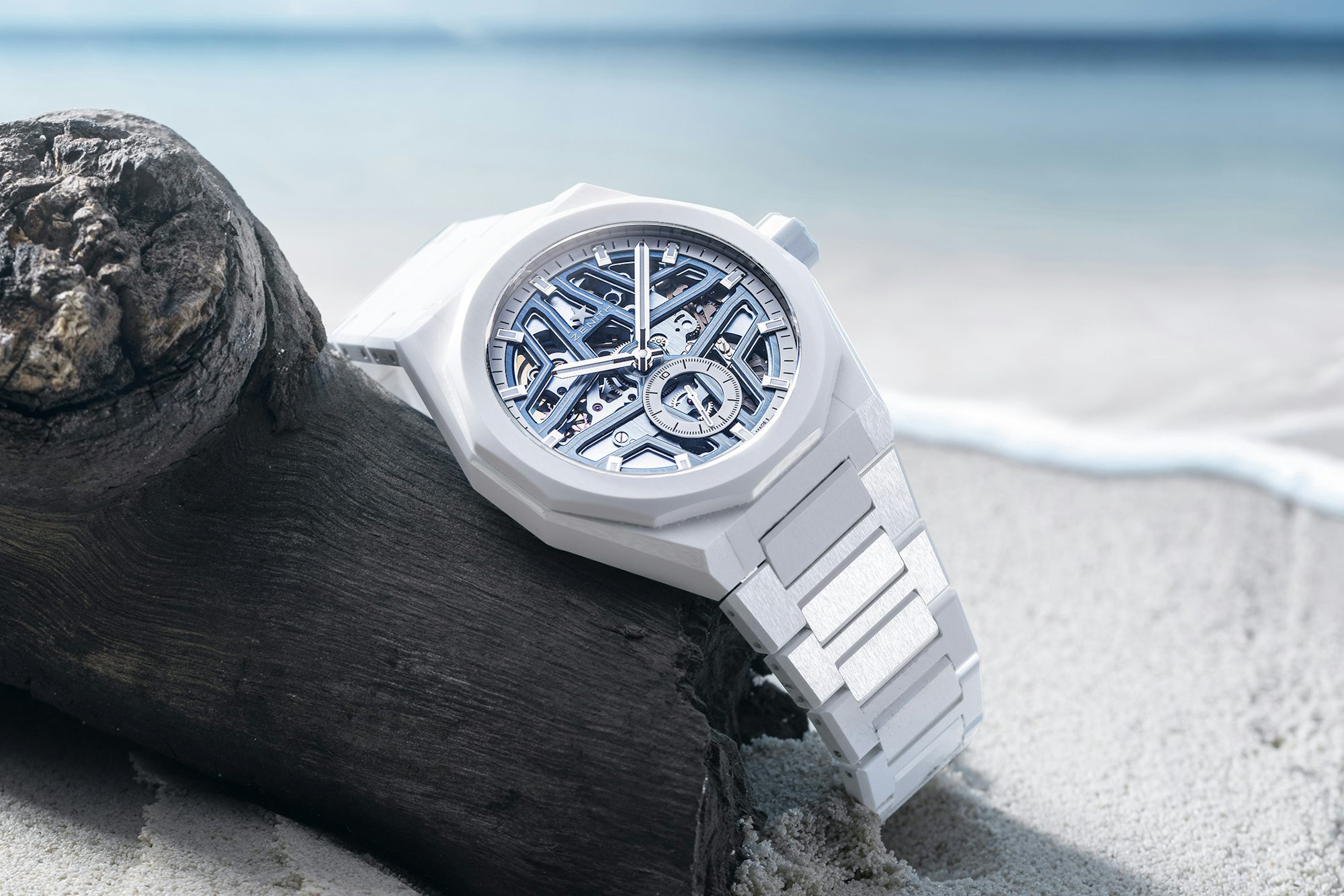 Zenith x Time+Tide Defy Skyline Skeleton 'White Surfer' Ceramic