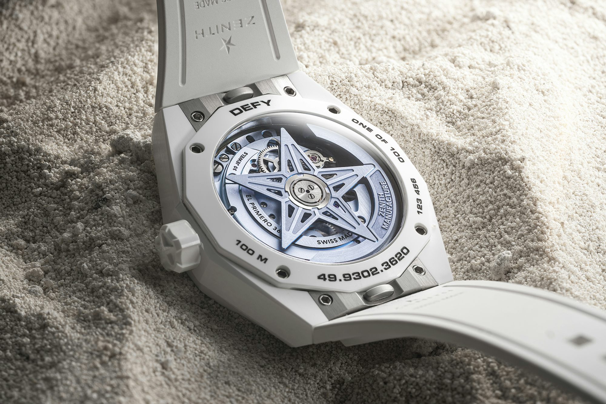 Zenith x Time+Tide Defy Skyline Skeleton 'White Surfer' Ceramic
