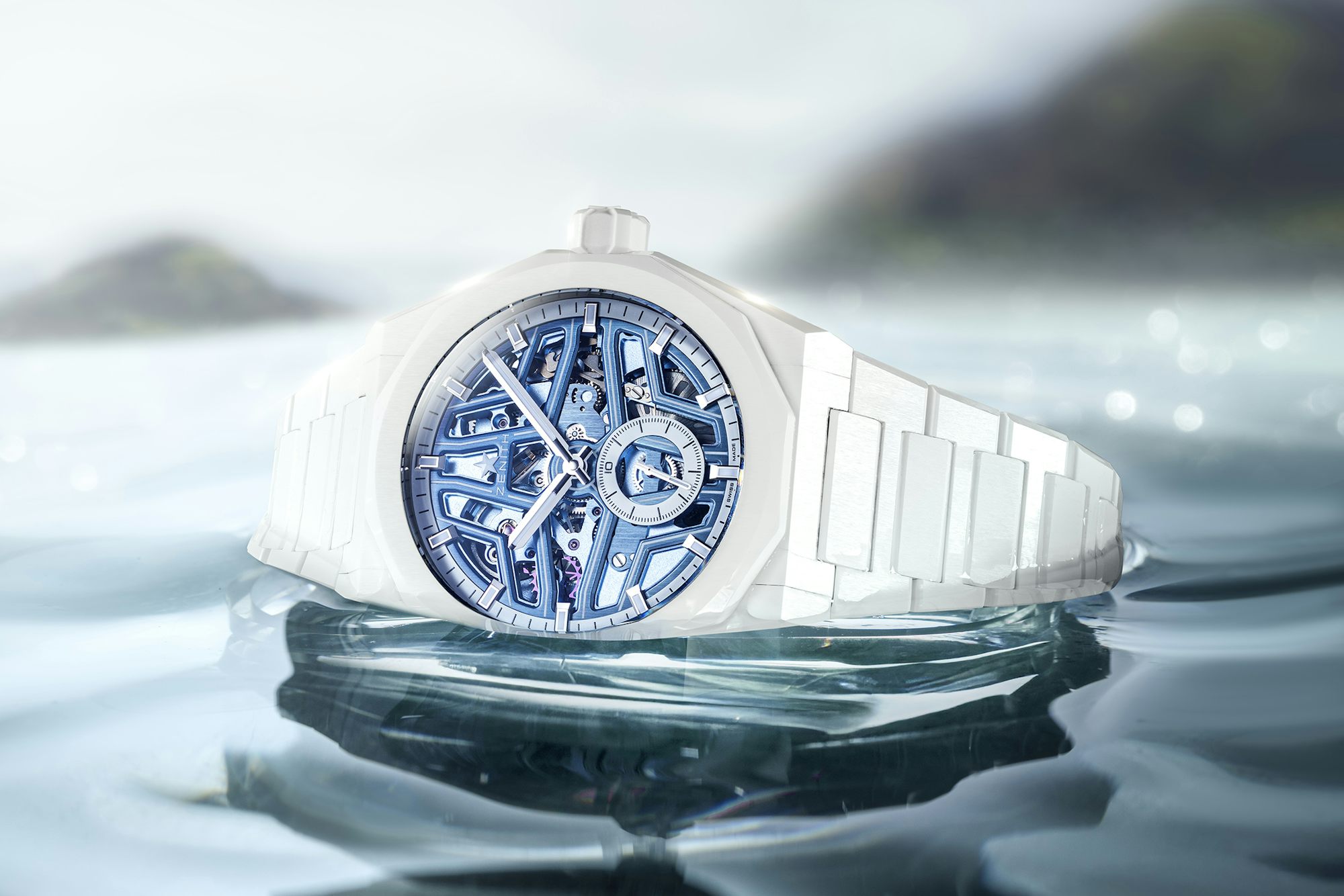 Zenith x Time+Tide Defy Skyline Skeleton 'White Surfer' Ceramic